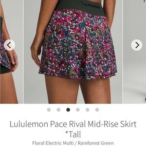 lululemon athletica Floral Multi Skirt